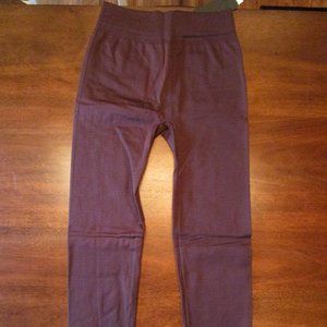 Yelete Brown Women's Fleece Lined Leggings NWT